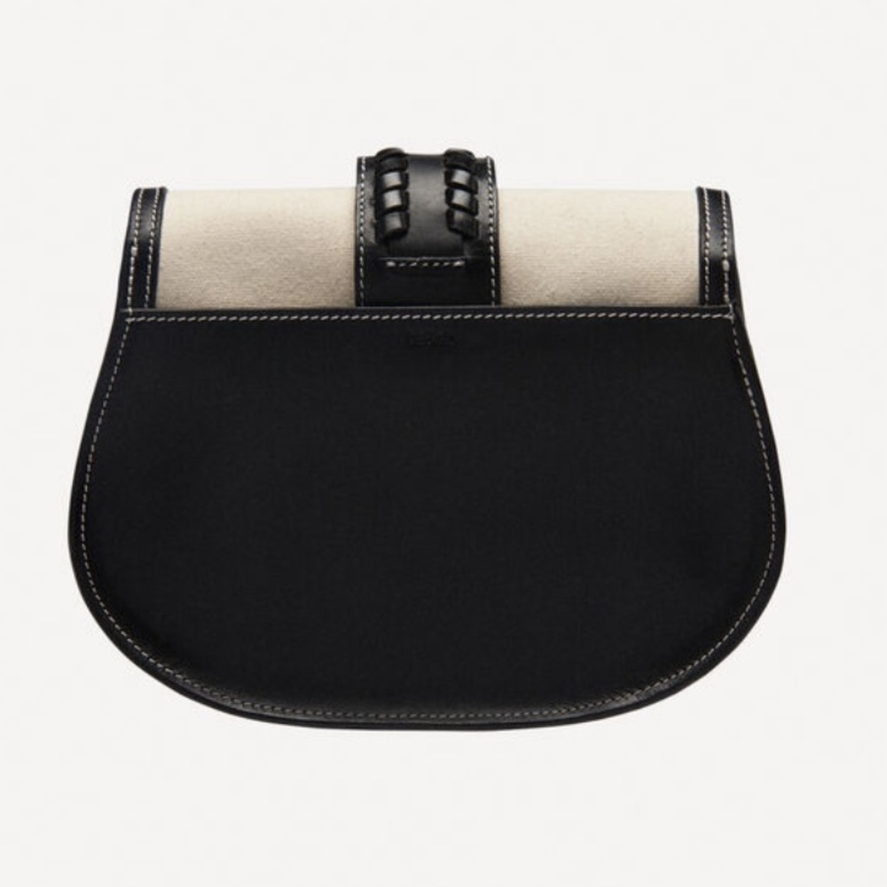 ba&sh Leather Linen Teddy Crossbody Bag - Picture 2 of 13